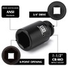 MIXPOWER 3/4" Drive Deep Impact Socket, 1-1/2", CR-MO, SAE, 6