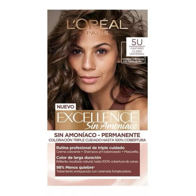 L'Oréal Tinte Imedia Permanente Sin Amoniaco 5u Castaño Claro Univer