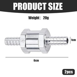 HABNI 2 Stück Rückschlagventil Aus Aluminium Für Kraftstoff, Rückschlagventil Aluminiumlegierung Universal Für Benzin, Wasser, Kühlmittel, Ölkraftstoffventil Und Zubehö