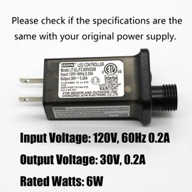 3 Pcs 8 Mode Light LED Transformer 30V LED Controller Class 2 Power Supply, Low Voltage Transformer US Plug Adapter Replacement for String Light