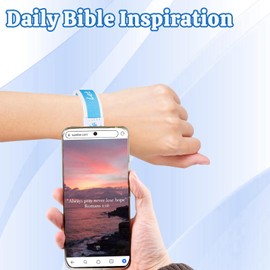 PWMENLK Bible Verse Bracelets for Men & Women - NFC Christian Wristband with Daily Scripture, WWJD Jewelry, Lent & Easter Gifts, Baptism & Prayer Devotional Jewelry