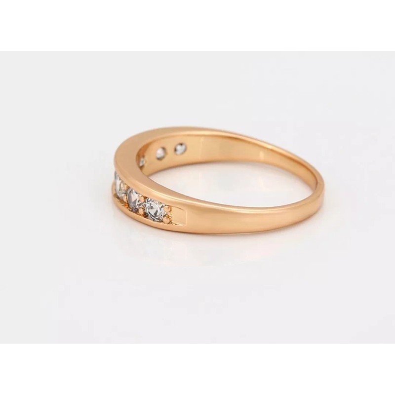 Dtup Anillo De Compromiso Chapado En Oro De 18k Churumbela