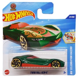 Hot Wheels - Twin Mill Gen-E - HW Celebration Racers 1/10 - HYW80 - Short Card - Dark Green Red - Mattel 2025 - 1:64