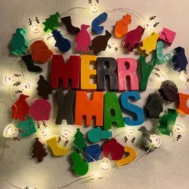 Wocuz Chocolate Silicone Mold - Larger Alphabet Baking 13.2x8.9x1.3 Inch ABC Kitchen Utensils 26 Cavities Letter for Making Ice Candy Biscuit Crayon