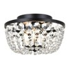 MAKLAINE Contemporary Flush Mount Light, 10 in Round Iron Frame