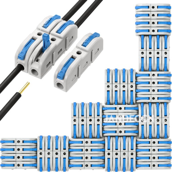 JANDECCN 50Pack DIY Wire Connectors, DIY Splicing into 2/3/4/5 Connectors