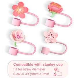 WADY Tapón de Silicona para Popote, 6 Piezas,Tapa Flexible Reutilizable, Accesorios para Popote, Ideal para Viajes y Deportes