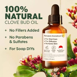 clove essential oil Aceite Esencial De Clavo De Olor 100% Puro Y Natural Sin Diluir Terapeutico ys