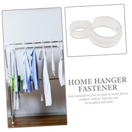 Levemolo 60pcs Wind Buckle Household Fixed Button Clothes Hanger Fixing Buckle Clothes Rod Round Hooks Round Windproof Hook Home Hanger Fastener Coat Hanger Accessories Hanger Parts