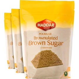 Haddar Brownulated Brown Sugar, in Convenient Resealable Bag, 12oz (3 Pack)
