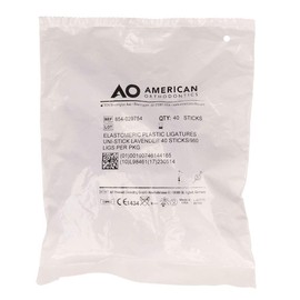 American Orthodontics Ligatures Uni-Stick Lavender | 40 Sticks/960 Per Pkg | Made in the USA | Hypo-Allergenic, Non-Latex, Medical Grade Polyurethane Elastic Bands | .045 Inner / .115 Outer Diameter