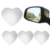 DELORIGIN 4Pcs Glass Heart Blind Spot Mirrors Adjustable Angle Detachable