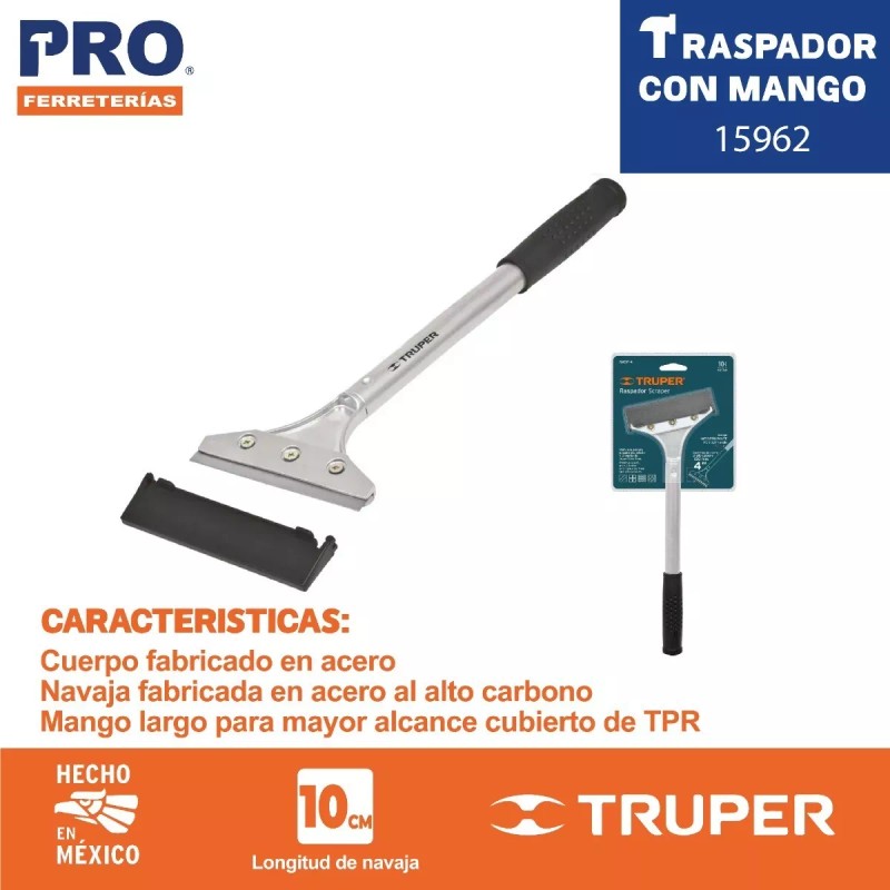 Truper Raspador Con Mango, Navaja De 4 Truper 15962