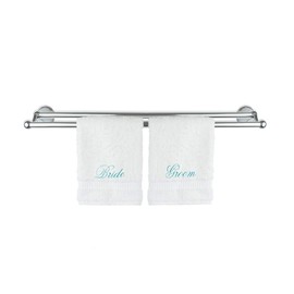 BC BARE COTTON Luxury Hotel & Spa Bride and Groom Washcloths Wedding Engagement