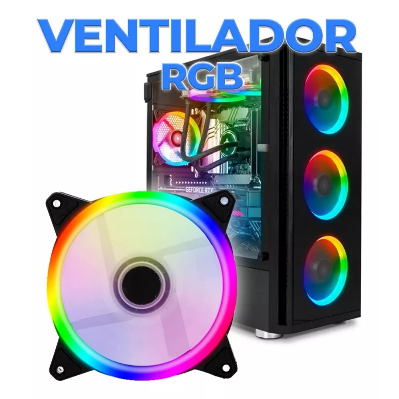 EGTMA Ventilador Gamer Con Luz Led Rgb Para Cpu