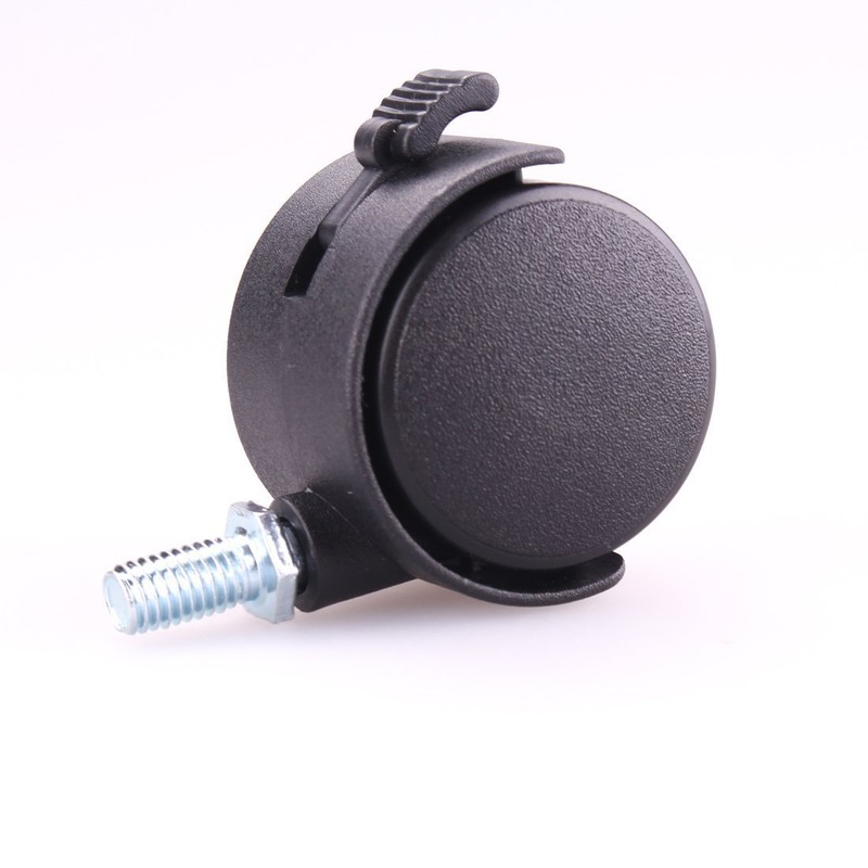 Copapa Black Plastic Replacement Office Chair Wheels Twin Wheel Threaded