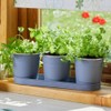 Smart Garden Products 6030302 Windowsill Herb Pots Metal, Slate Grey,