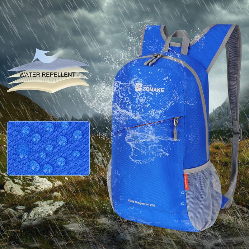 ZOMAKE Ultralight Foldable Backpack, 20 L, Small Backpacks, Waterproof Hiking