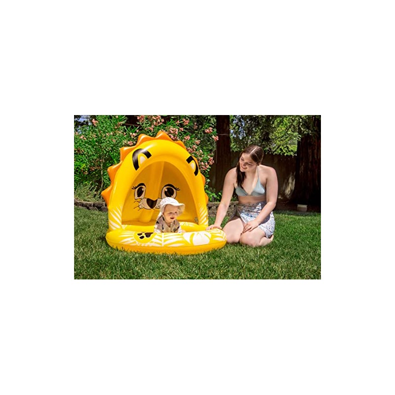 Poolmaster - Piscina Inflable para niños con sombrilla, león bebé