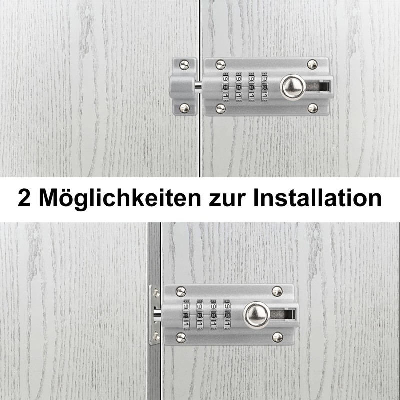 Gate Latch with Combination Lock, [Weatherproof] Spopal 120 mm 4-Digit