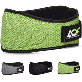 AQF Neoprene Weight lifting Belt for Men and Women – Extra Wide 6” Curved Gym Training Double Padded Strength for Back Support Powerlifting Bodybuilding CrossFit Squats Deadlift and Workout Equipment