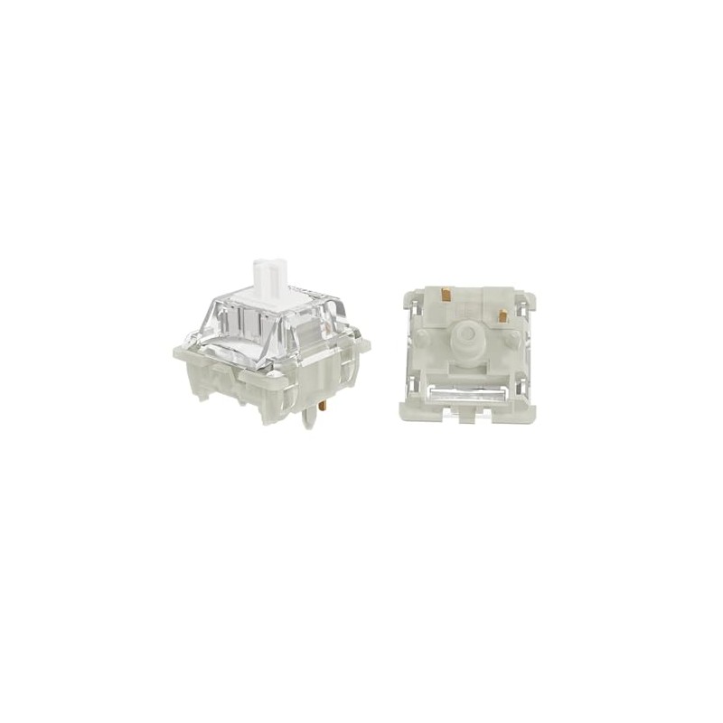 GATERON KS-9 2.0 Silent White Keyboard Switches, RGB LED Pre
