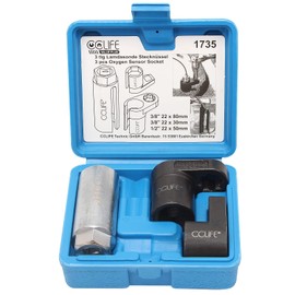 CCLIFE 3-Piece Lambda Sensor Key Lambda Sensor Nut Socket Wrench Tool Lambda Sensor Insert
