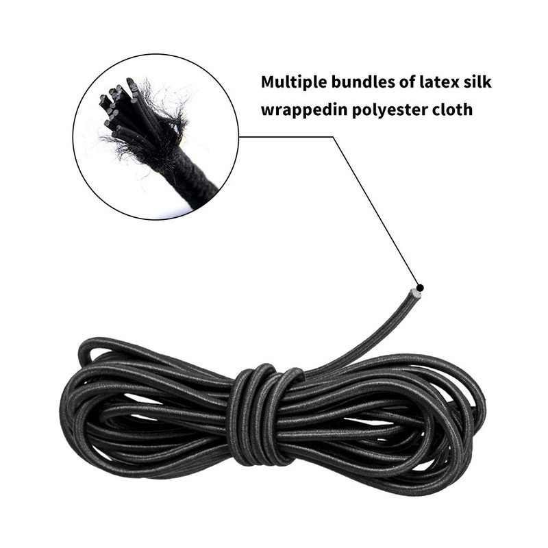 10mx4mm Marine Grade Bungee Shock Cords Elastic Tie Down Straps