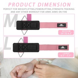 Lights Mountain Wrist Cuffs Weight Lifting Straps – Heavy-Duty Cable Machine Attachments & Weightlifting Wrist Support for Lateral Raises, Pull Exercises & Strength Training