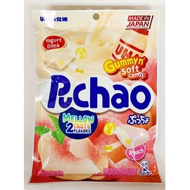 Gummy Soft Candy,Puchao Chewy Candy Yogurt Drink & Peach,3.53 Oz, 2 Pack