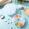 10pcs Round Plastic Storage Box with Compartments Versatile Organizer for