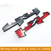2PC 3D Raised Letters 4X4 Overlay Blackout Emblem with Adhesive