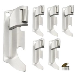 6pcs Camping Tin Opener - Stainless Steel Military Can Opener for Tin - Portable Mini Manual Can Opener for Home, Outdoor and Travel – Lightweight Keychain Can Accessory