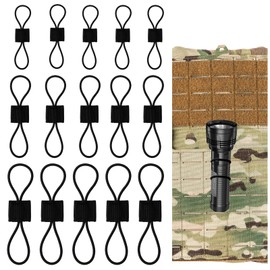 15Pcs Molle Attachments Tactical Gear Holder Clip Molle Webbing Binding Ribbon Multipurpose Tactical Backpack Accessories Molle Web Dominator Elastic Strings Buckle Molle Accessories