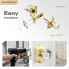 Leydebong 1 Pack Gold Premium Glass Crystal Door Knobs, Non-Locking