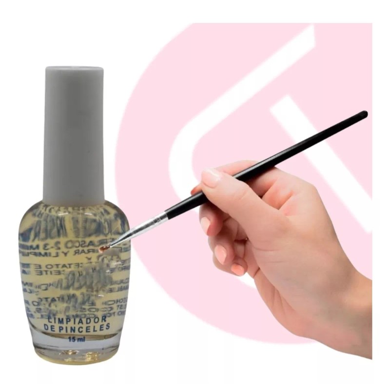 Bisutex Limpiador De Pinceles Mano Alzada Decoracion Uñas Nails