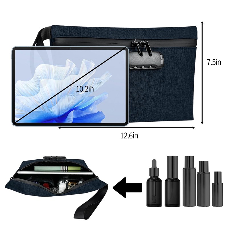 BOJLY Odour-Proof Bag, Money Bag with Combination Lock - 32