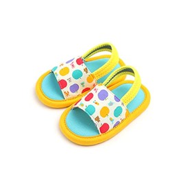 Ozkiz Girls Boys Cloud Silent Quiet Indoor Noise Canceling Slippers for Kids Yellow Size 3.5