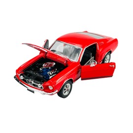 Welly Ford Mustang GT 1967 Coupe Red 1/24 Metal Model Car Die Cast New in Box
