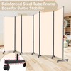 Room Divider 6 Panel Room Dividers/Wheels, Fabric Room Divider Panel