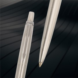 Parker Moments Jotter Steel Chrome Trim Ball Pen (Silver)