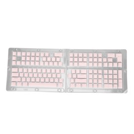Keyboard Keycaps 129 Keys Pudding Transparent OEM Height PBT Two Color Injection Molding DIY Keyboard Keycaps Pink