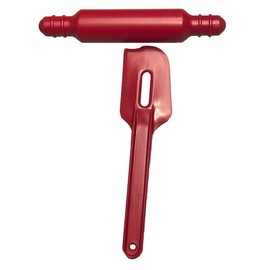 Tupperware Rolling Pin Spatula Pie Crust Pastry Roller RED
