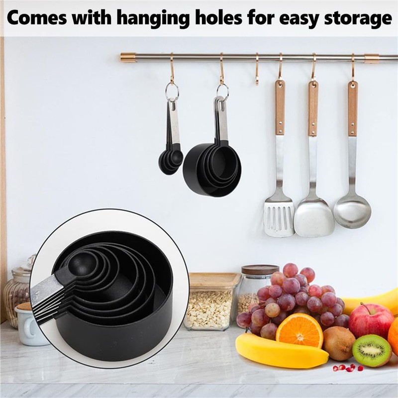 8 Pcs Kitchen Measuring Spoon Baking Nesting Measuring Cups Measuring