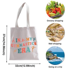 In My Gymnastics Era Tote Bag Gymnastics Coach Mom Girl Tote Bag Gymnast Gifts Gymnast Stuff Handbag Shopping Bag (Cotton, GYMNASTICS ERA tote ca)