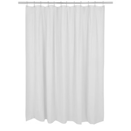 Bath Bliss Mildew Proof Heavy Duty Shower Liner Curtain, 72 by 72-Inch, White
