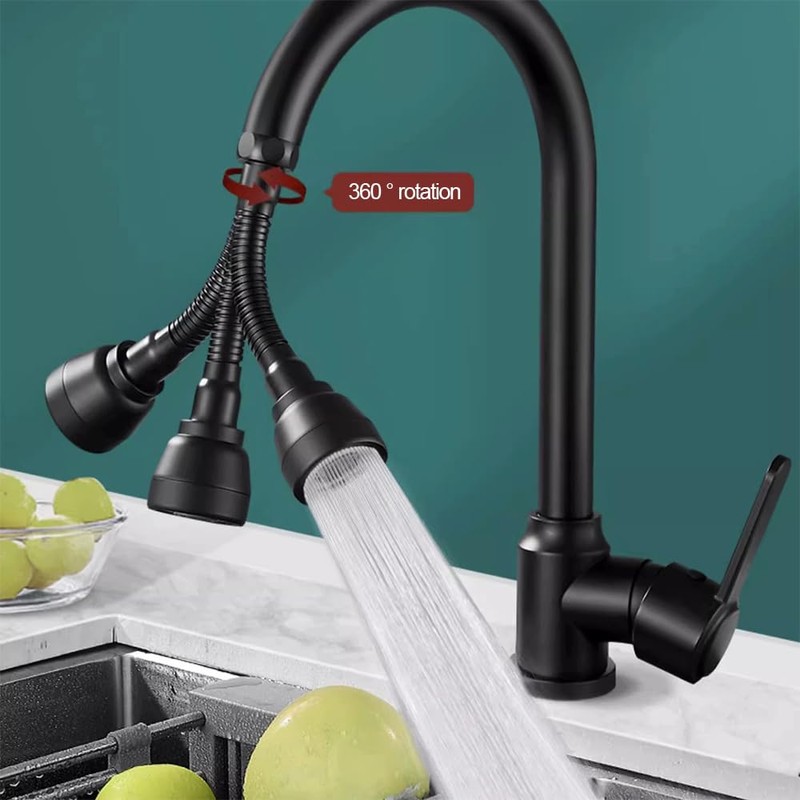 DZGUAI 360° Rotating Splash-Saving Faucet Kitchen Faucet Extension with Universal