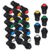 APIELE 24pcs 12mm On/Off Button Round Push Button Self Reset