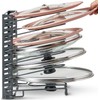 Free-Standing Adjustable Pot Lid Organizer for Cabinet - Kitchen Storage