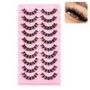 10 Pairs Pack Mink Lashes Wispy Fluffy Lashes Natural Look